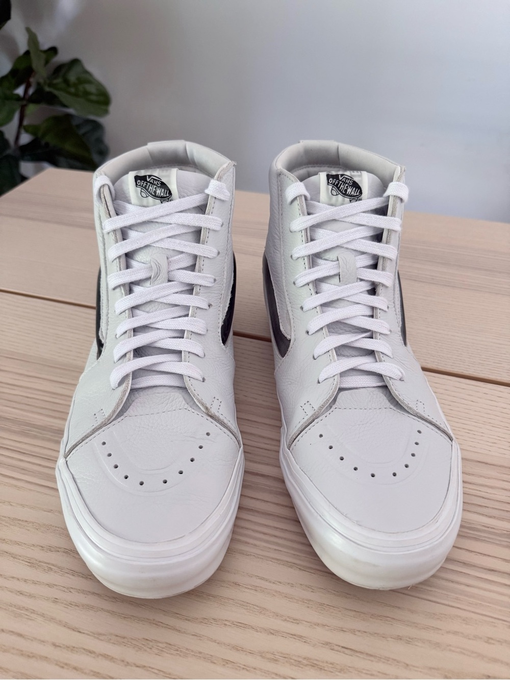 Vans Sk8-Hi XL Big Mood White Leather Holographic High Top Sneakers Mens 11 - Picture 6 of 10